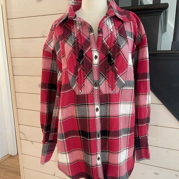 03 We The Free Layla Plaid Shirt NWOT Size Various - Picture 7 of 9